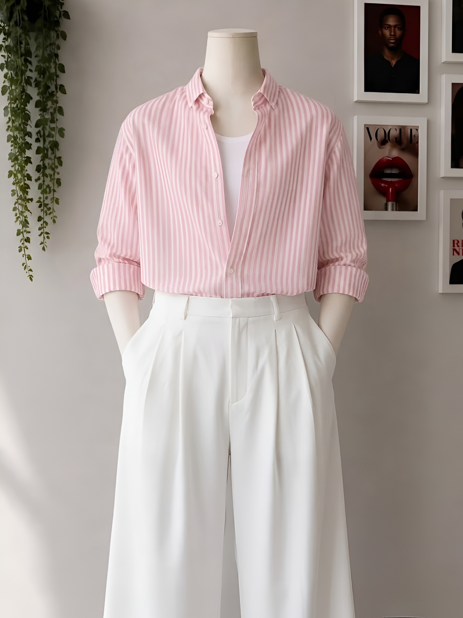 Korean Pink And white Full set