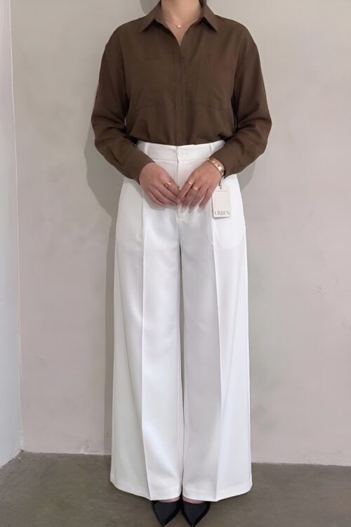 Brown & white formal